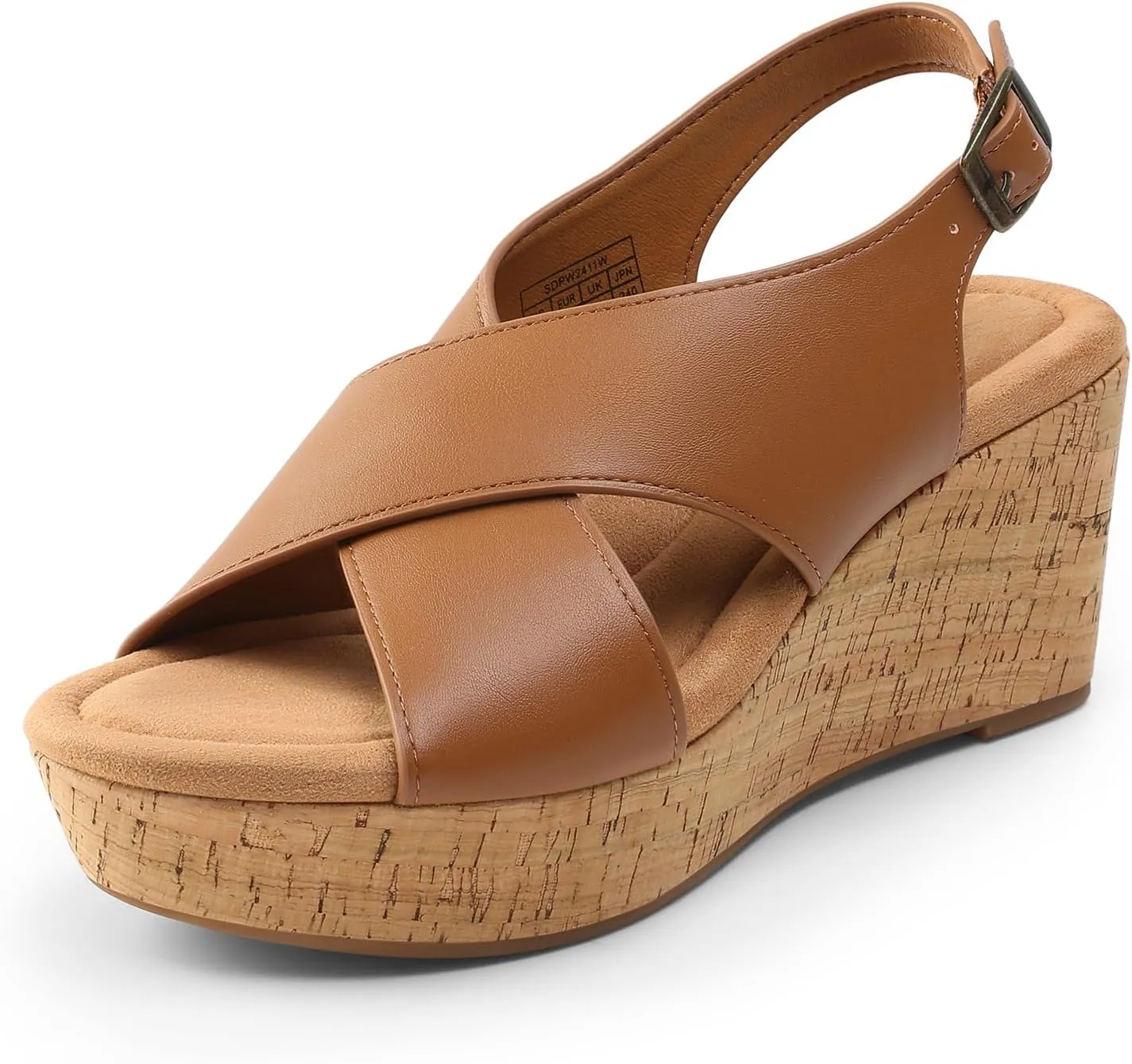 DREAM PAIRS Women's Comfortable Ankle Strap Platform Wedge Sandals for Women Casual Dressy Summer