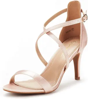 DREAM PAIRS Women's Dolce Fashion Stilettos Open Toe Pump Heel Sandals