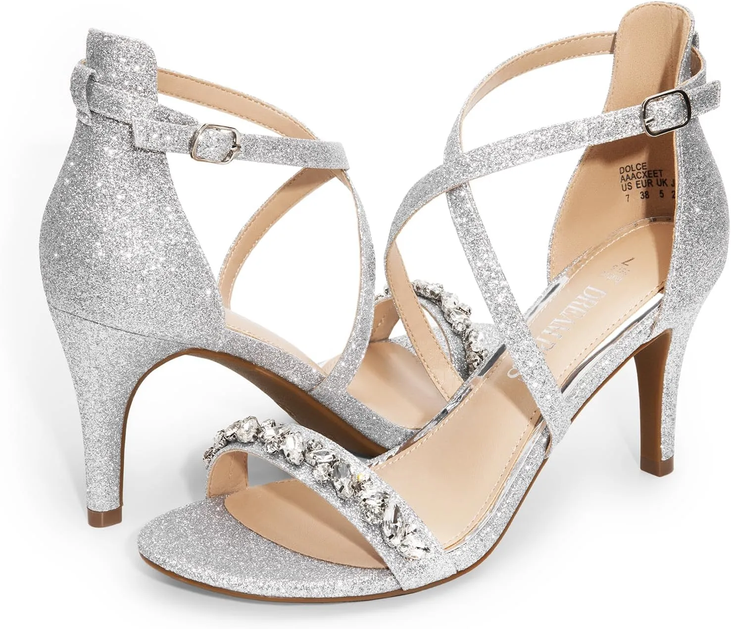 DREAM PAIRS Women's Dolce Fashion Stilettos Open Toe Pump Heel Sandals