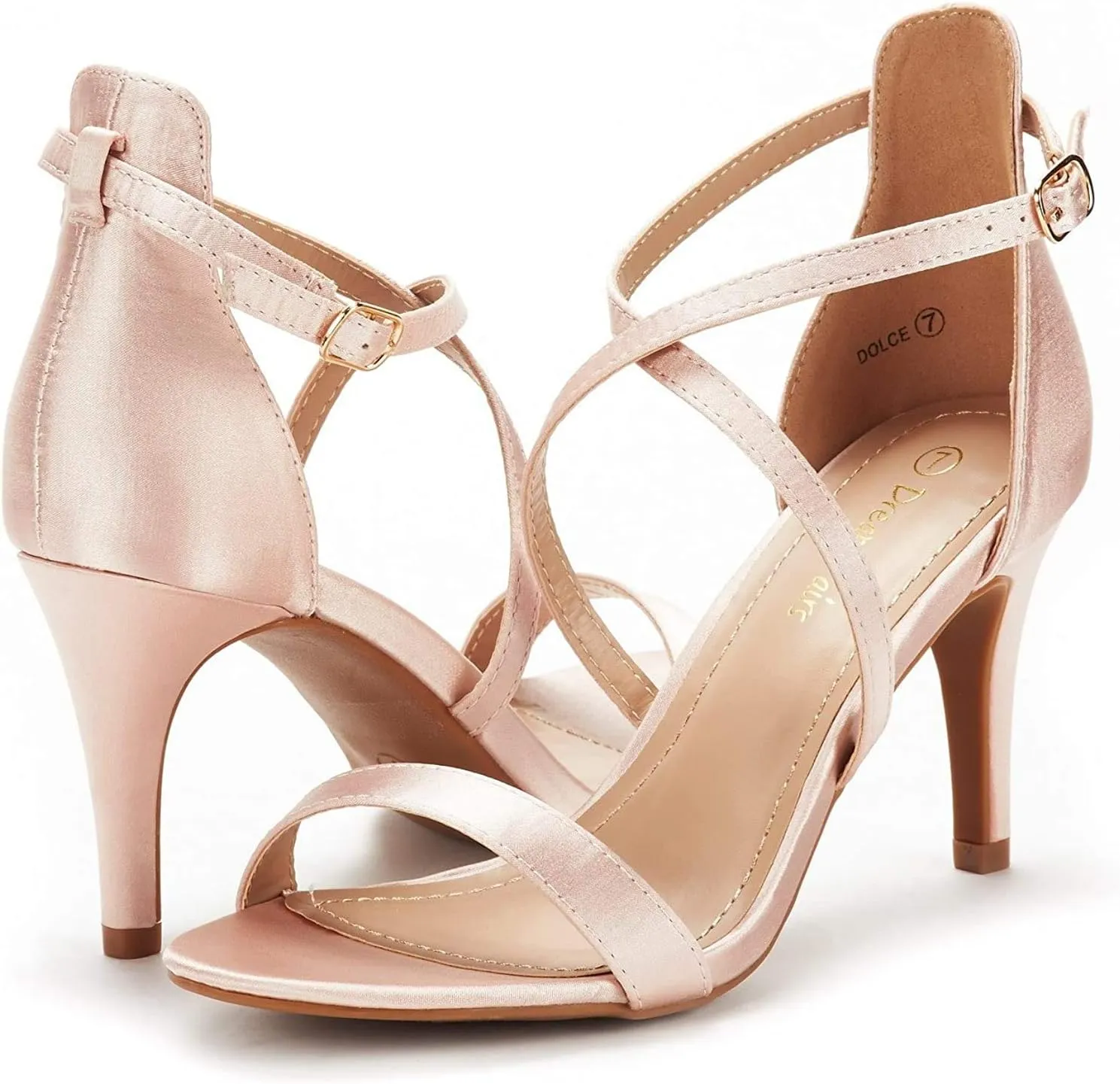 DREAM PAIRS Women's Dolce Fashion Stilettos Open Toe Pump Heel Sandals