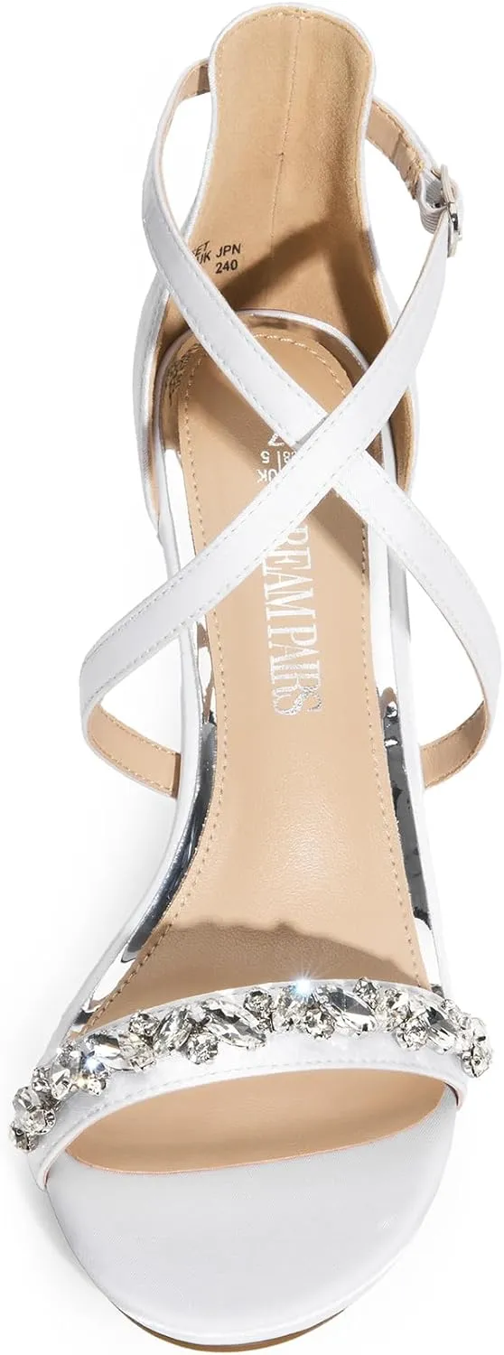 DREAM PAIRS Women's Dolce Fashion Stilettos Open Toe Pump Heel Sandals