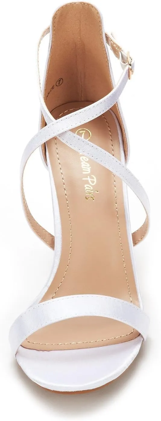 DREAM PAIRS Women's Dolce Fashion Stilettos Open Toe Pump Heel Sandals