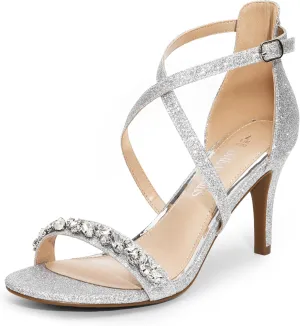 DREAM PAIRS Women's Dolce Fashion Stilettos Open Toe Pump Heel Sandals
