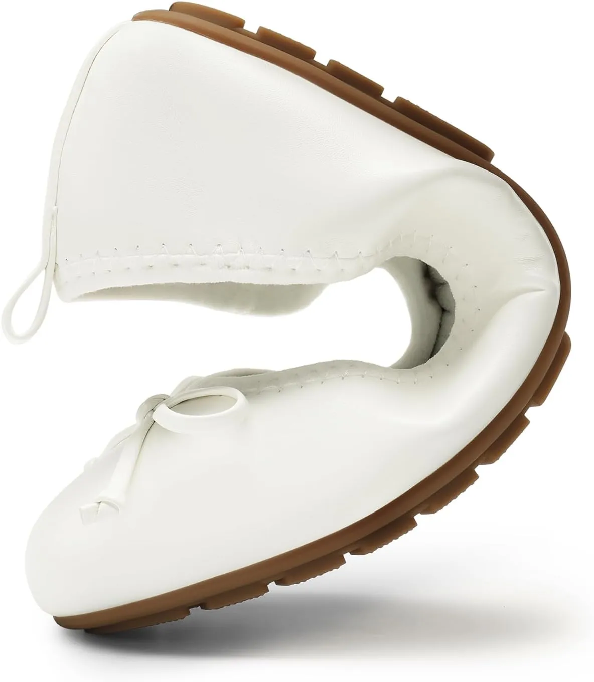 DREAM PAIRS Women's Flats, Foldable Ballet Flats for Women, Bowknot Round Toe Comfort Light Weight Slip-On Dress Shoes