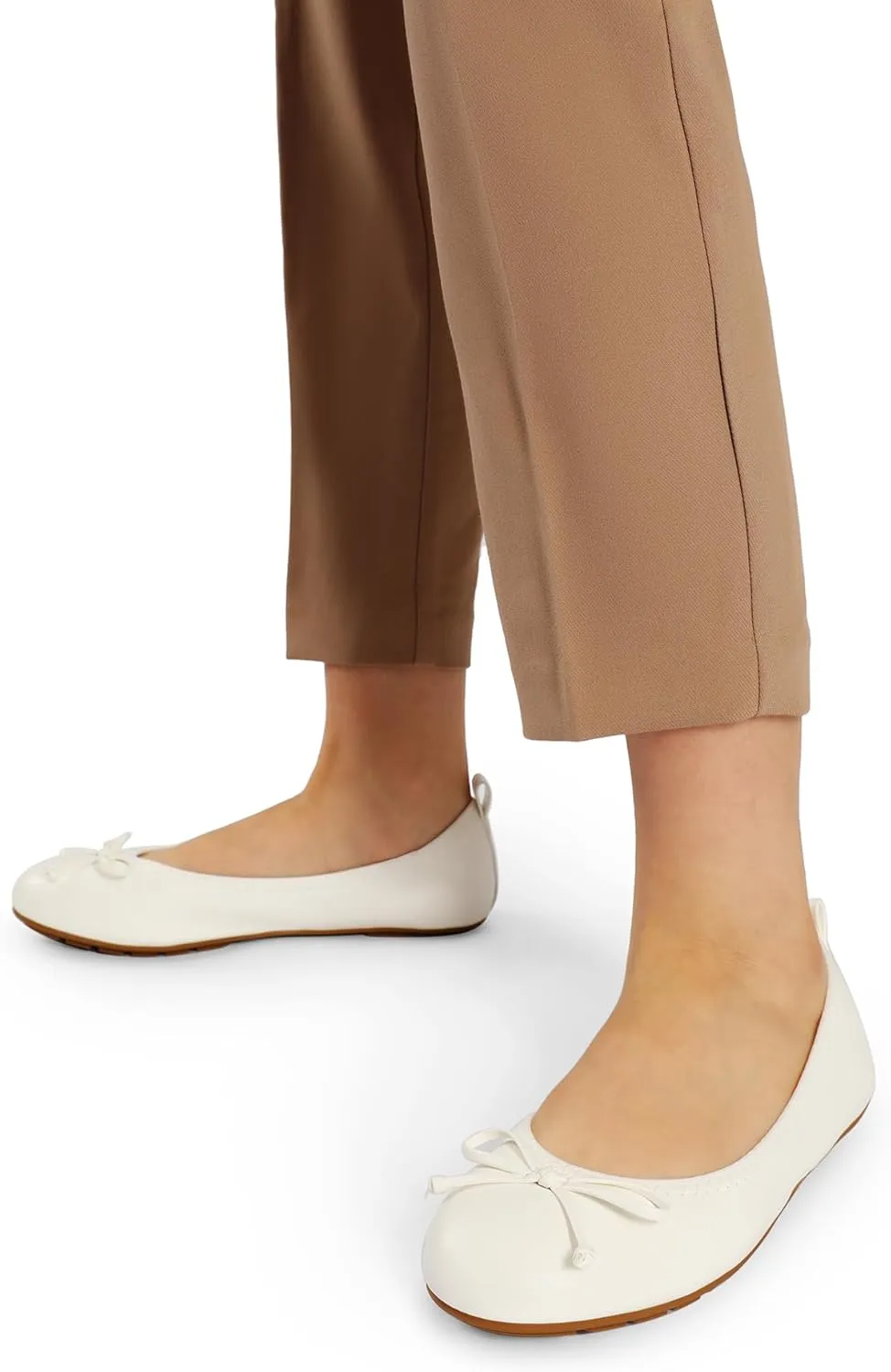 DREAM PAIRS Women's Flats, Foldable Ballet Flats for Women, Bowknot Round Toe Comfort Light Weight Slip-On Dress Shoes