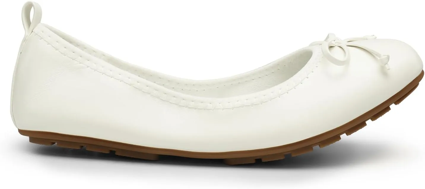 DREAM PAIRS Women's Flats, Foldable Ballet Flats for Women, Bowknot Round Toe Comfort Light Weight Slip-On Dress Shoes