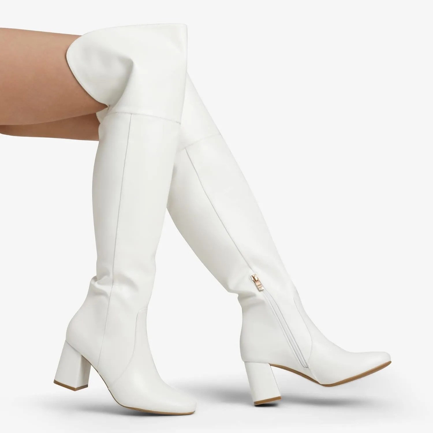 DREAM PAIRS Women’s Thigh High Over the Knee Fashion Chunky Heel Long Boots