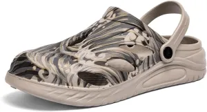 Eliogn Men's Fashion Breathable Muller Shoes Soft and Comfortable Garden Clogs Ethnic Wind Ride The Wind and Break The Wave Summer Shoes Water Sandals