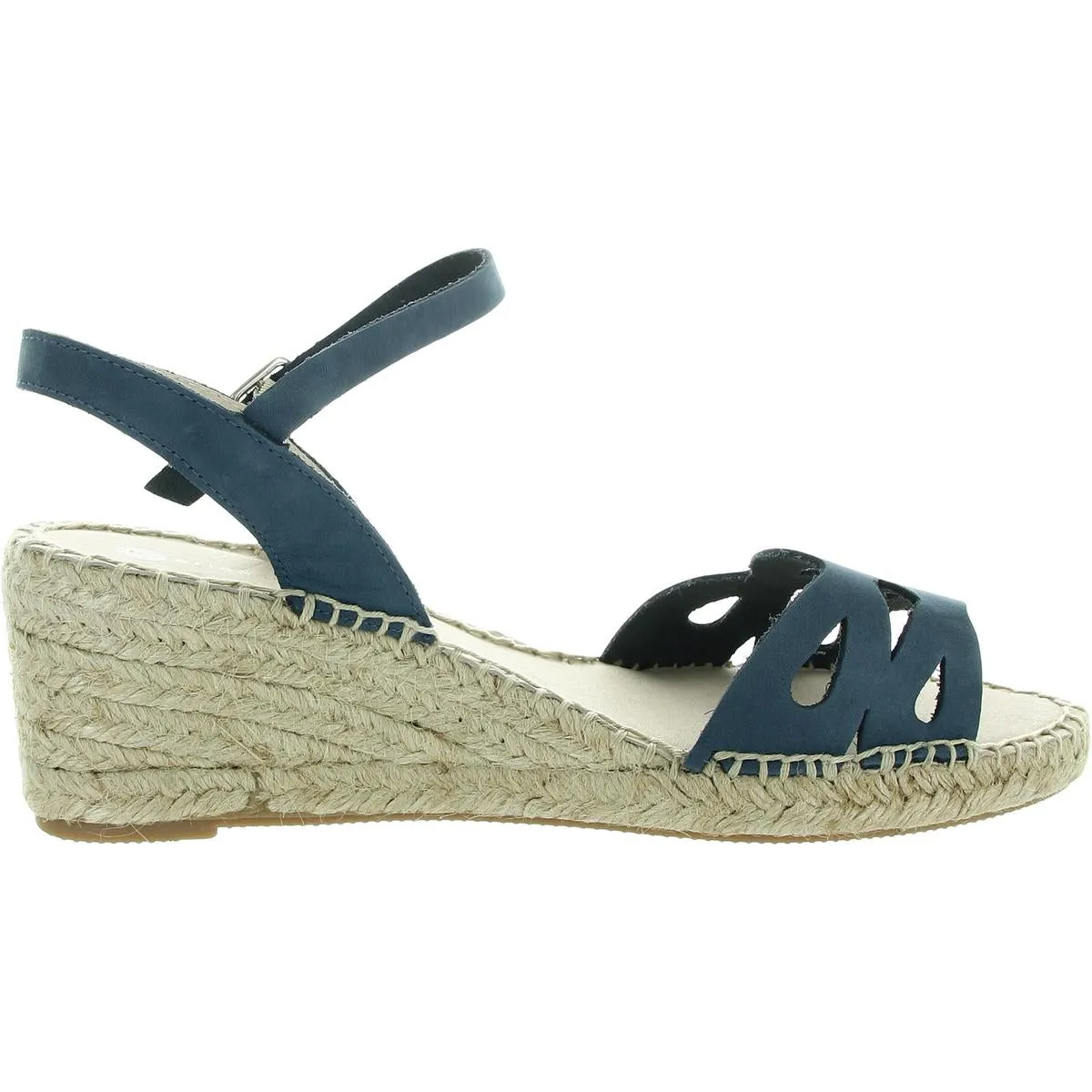 Eric Michael Womens Buckle Nubuck Espadrilles