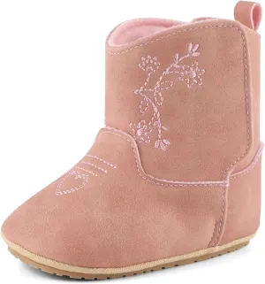 ESTAMICO Baby Girls Embroidery Western Boots