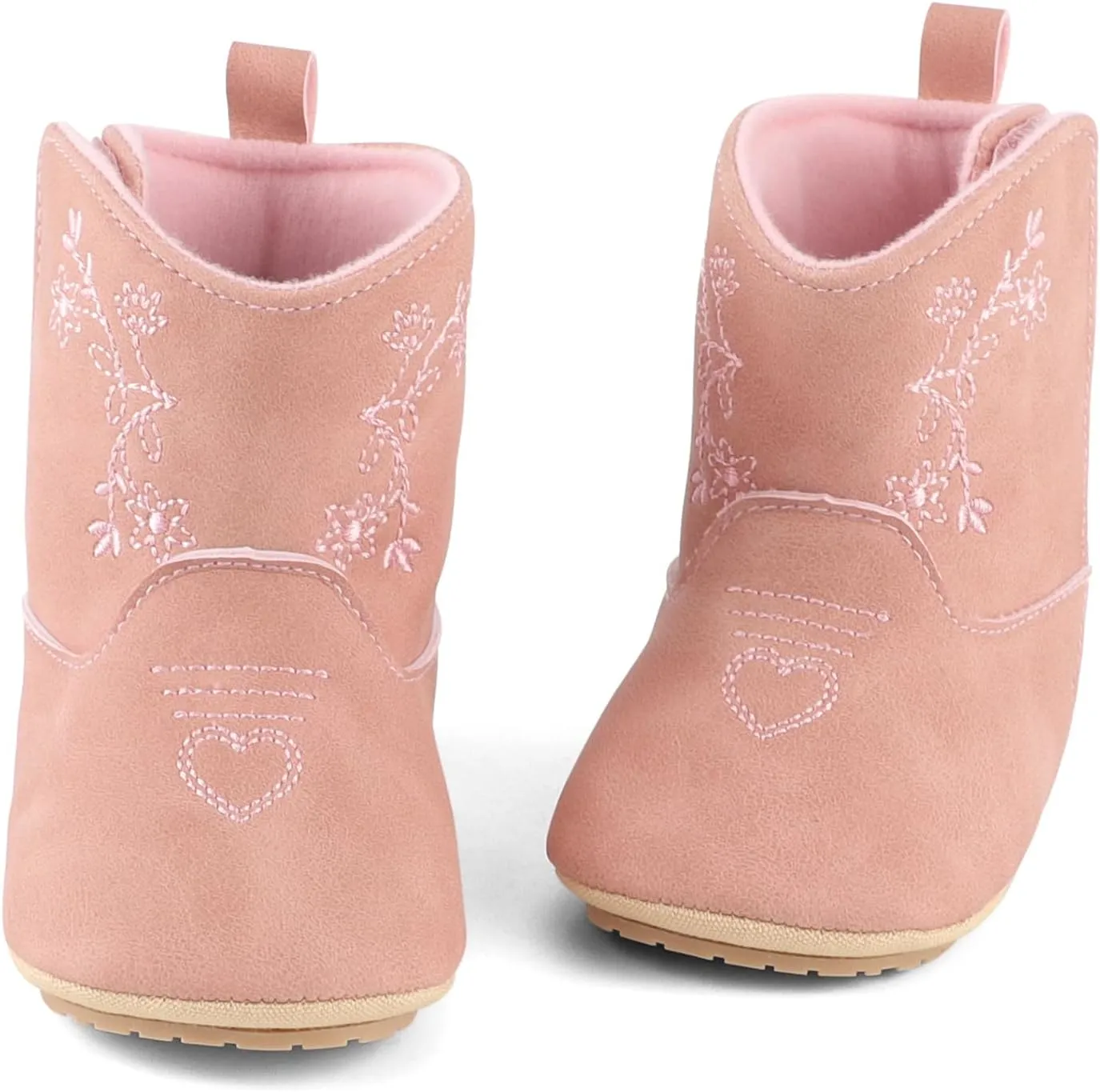 ESTAMICO Baby Girls Embroidery Western Boots