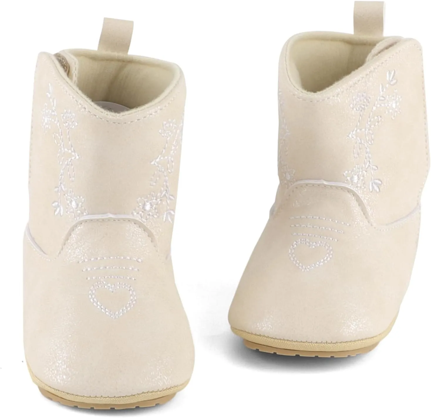 ESTAMICO Baby Girls Embroidery Western Boots