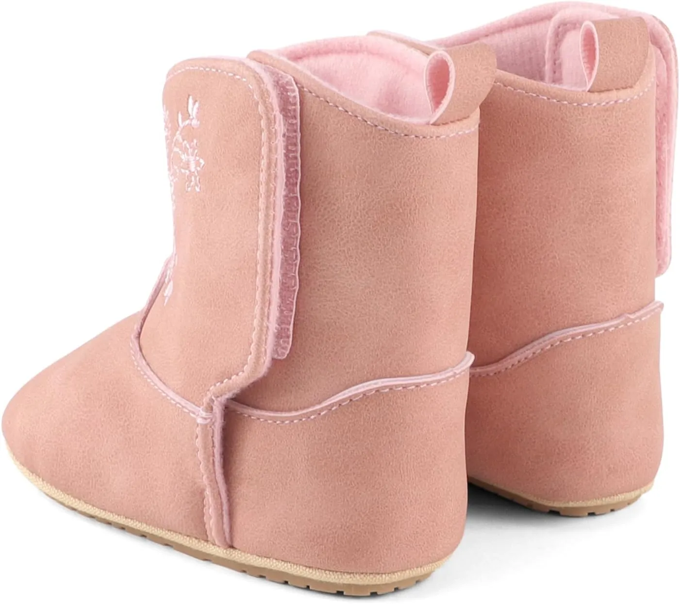 ESTAMICO Baby Girls Embroidery Western Boots
