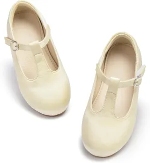 ESTINE Mary Jane Flats for Toddler Girls Little Kids Glittery Dress Princess Wedding Ballet Shoes
