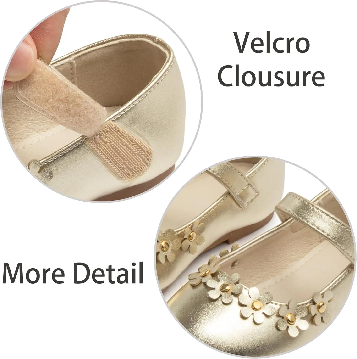 ESTINE Toddler/Little Kid Girls Dress Mary Jane Flats Flowers Fashion Princess Ballet Shoes