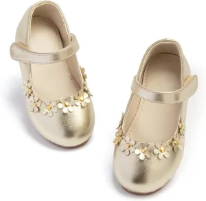 ESTINE Toddler/Little Kid Girls Dress Mary Jane Flats Flowers Fashion Princess Ballet Shoes