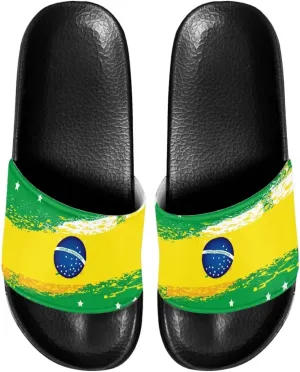 EVA Single Band Women Slides Sandals Beach Casual Sandals Soft Bathroom Shower Open Toe Slippers