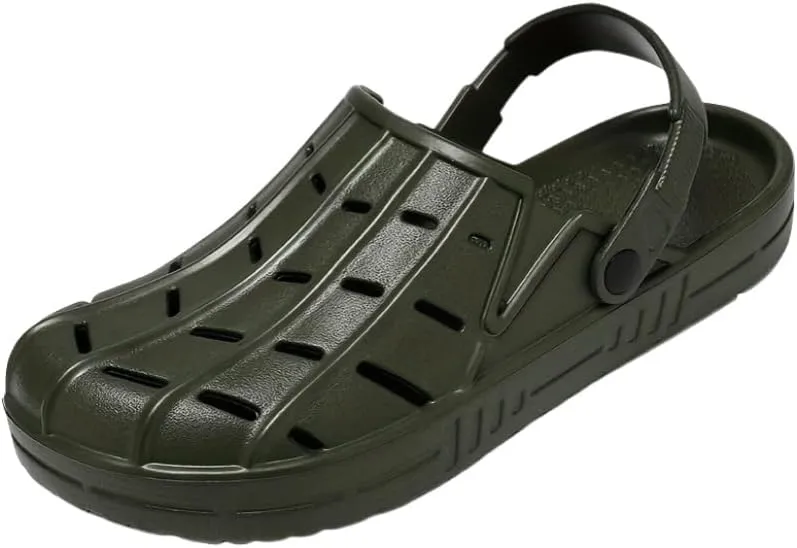 Extra-Large Size Men's Fashionable Breathable Clogs - Casual Slip-On Beach & Garden Sandals, EVA Material