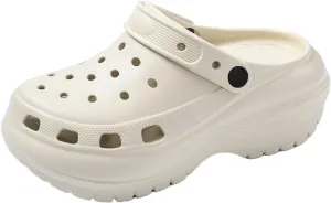 Fashion comfortable platform clogs for women, 5 to 7CM height - increasing, cloud slides, Casual pillows sandals, beach shoes, cute sandals