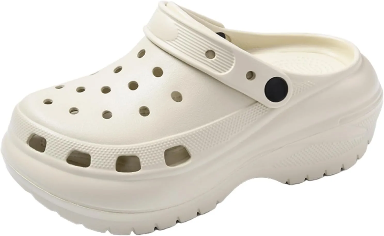 Fashion comfortable platform clogs for women, 5 to 7CM height - increasing, cloud slides, Casual pillows sandals, beach shoes, cute sandals