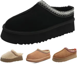 Fashion Platform Slippers for kids Fur Fleece Lined Short Ankle Boot boy girl Comfortable Warm Outdoor Indoor Home Non slip fuzzy big Little Kid Mini Boots