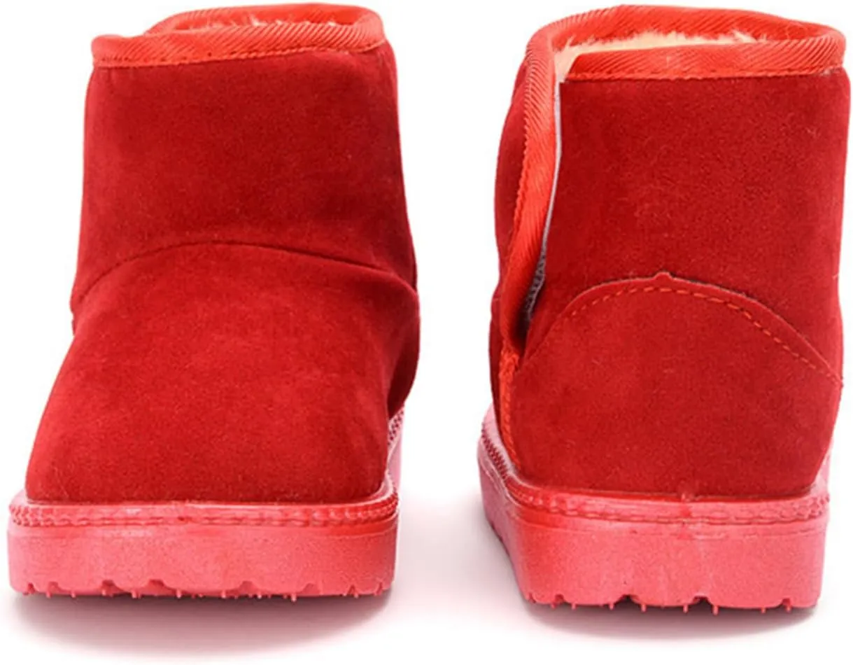 Fashion Winter Bowknot Platform Boots Kids Ankle Boots Toddler Kids Wool Lined Slippers Girls Boys Outdoor Warm Indoor Home Anti Slip Trendy Mini Boots