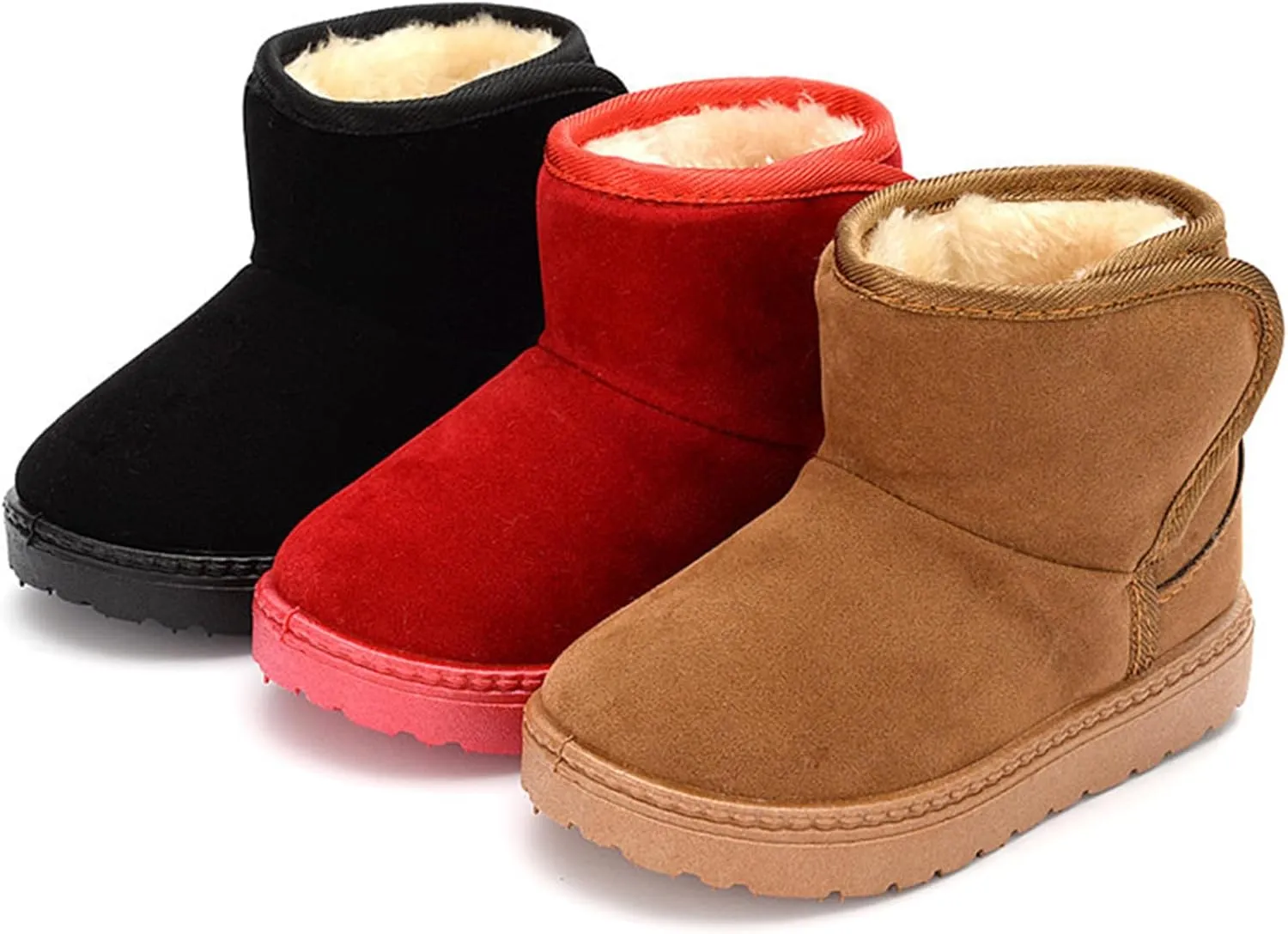 Fashion Winter Bowknot Platform Boots Kids Ankle Boots Toddler Kids Wool Lined Slippers Girls Boys Outdoor Warm Indoor Home Anti Slip Trendy Mini Boots