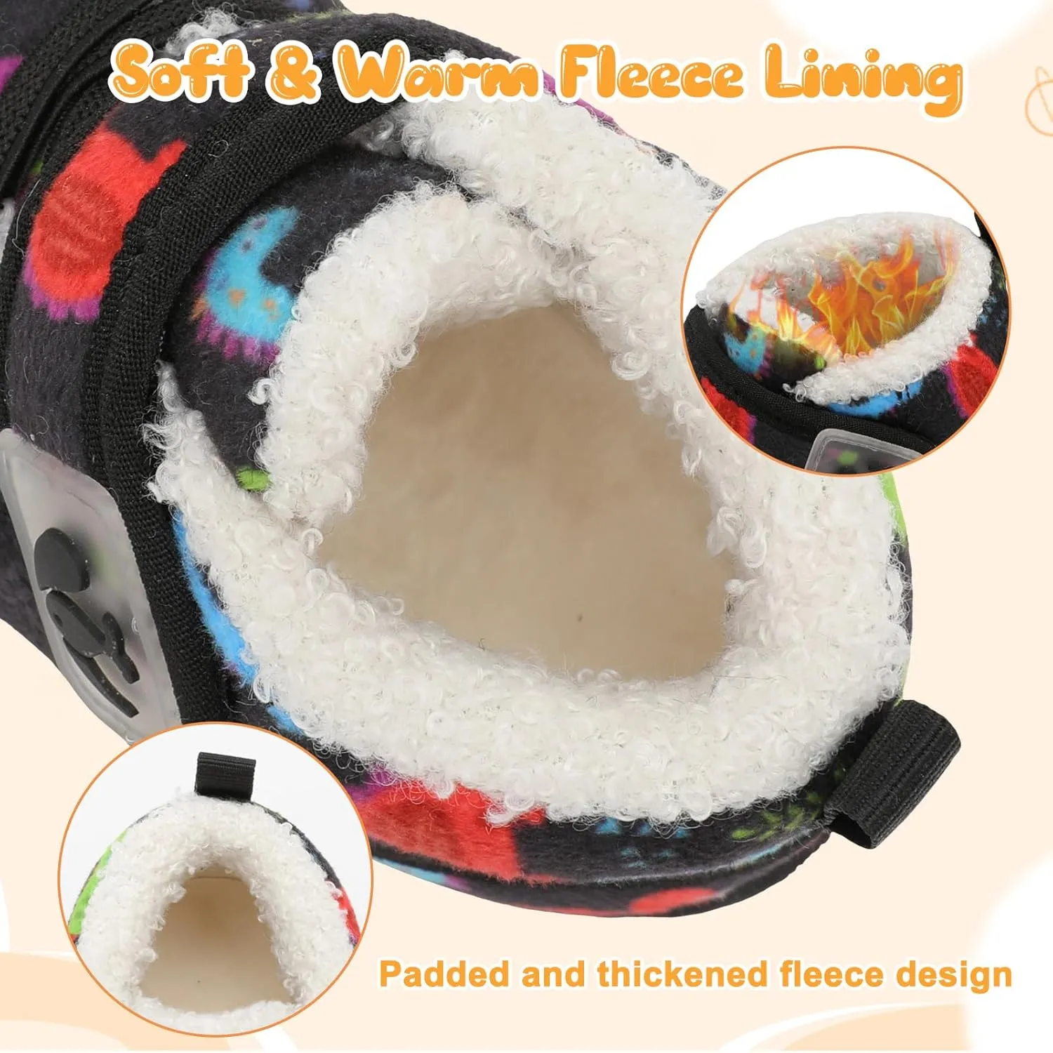 FEETCITY Baby Boots Boys Girls Infant Slippers Cozy Fleece Boots First Walking Shoes Warm Socks Newborn Crib Shoes
