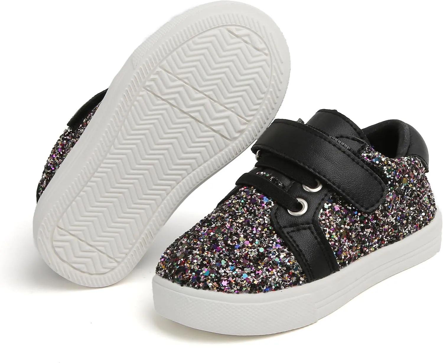 Felix & Flora Toddler/Little Kid Girls Running Shoes Sports Sneakers Princess Casual Glitter Shoes.