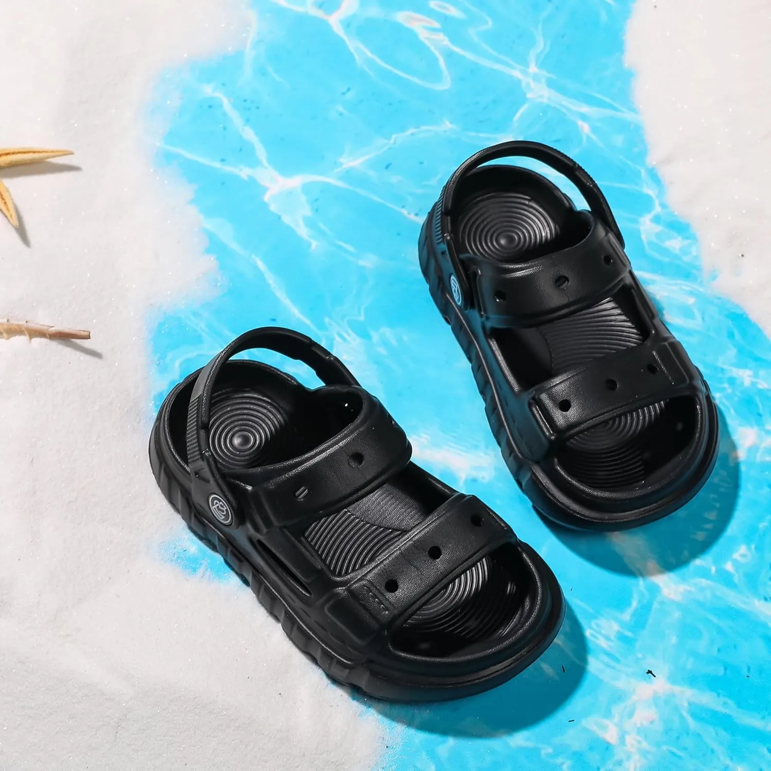 Femizee Kids 2-in-1 Sandals and Slides for Boys & Girls Lightweight Waterproof Slip-On Sandals Summer Water Shoes for Beach Pool Garden Play