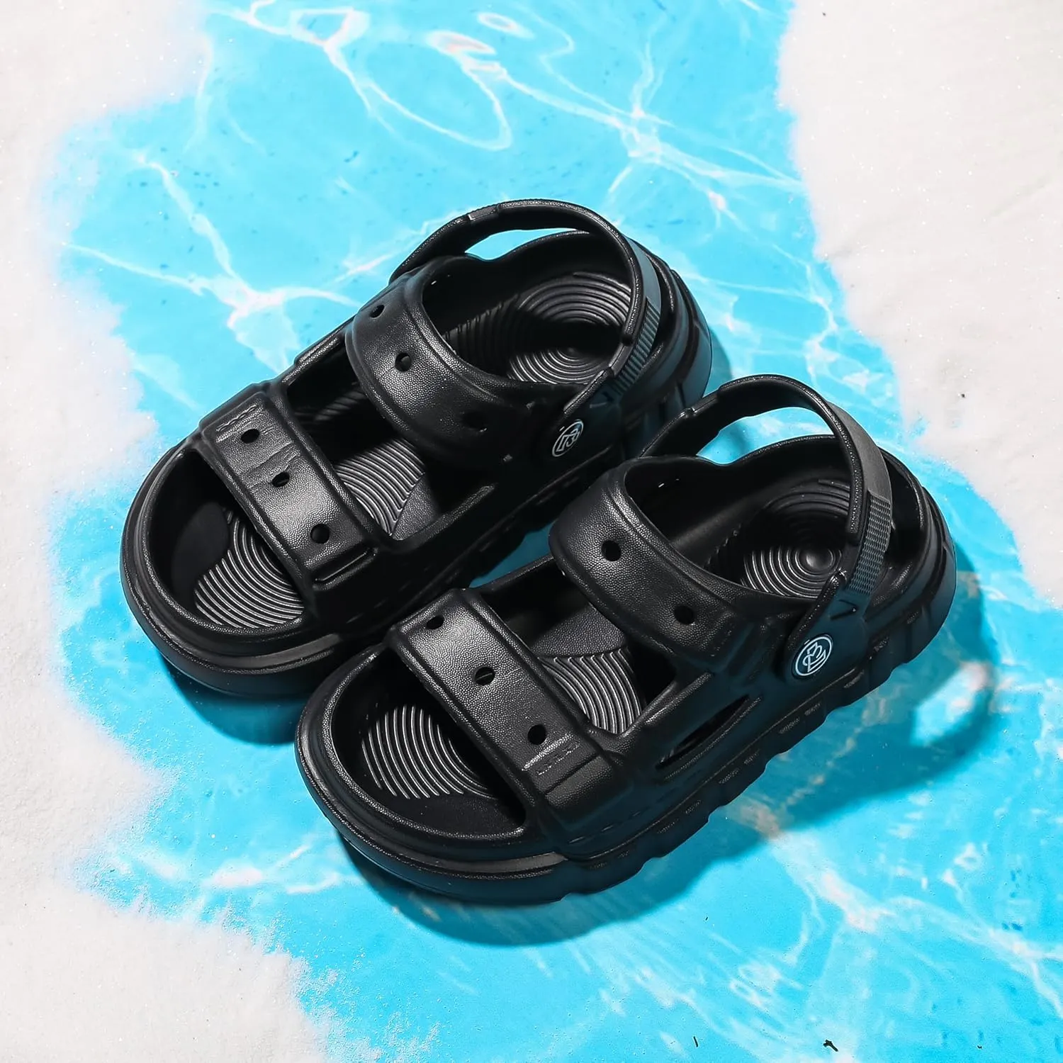 Femizee Kids 2-in-1 Sandals and Slides for Boys & Girls Lightweight Waterproof Slip-On Sandals Summer Water Shoes for Beach Pool Garden Play