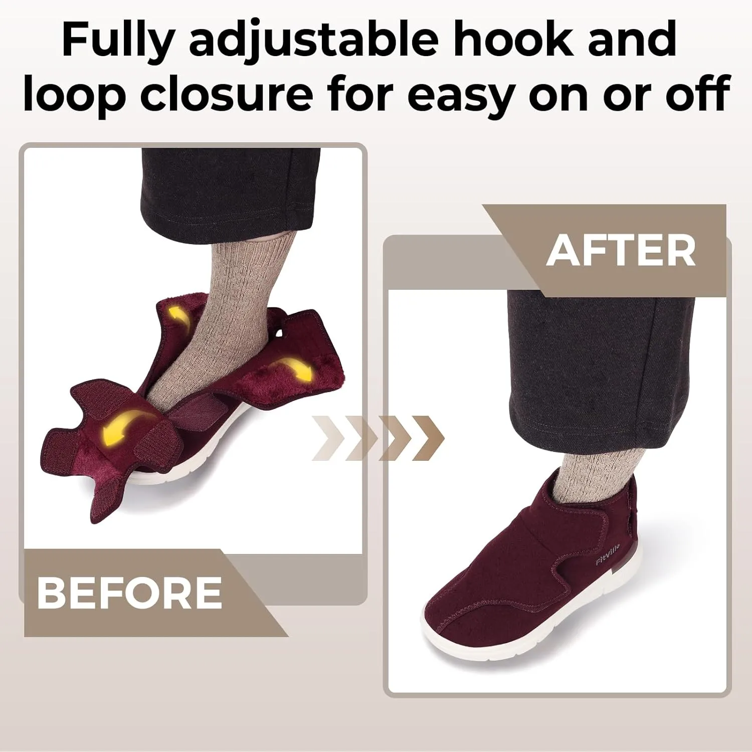 FitVille Diabetic Boots for Women Wide Width Fully Adjustable Straps Winter Boots for Women Wide Width with Warm Fur Lining womens wide snow boots for swollen feet Foot Pain Relief Neuropathy