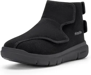 FitVille Diabetic Winter Boots for Men Fully Adjustable Straps Men Snow Boots Wide Neuropathy with Warm Fur Lining