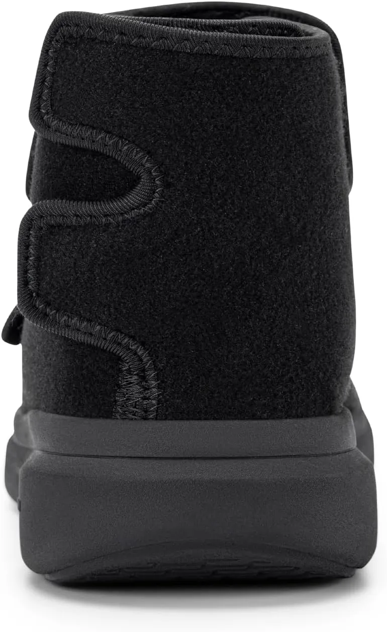 FitVille Diabetic Winter Boots for Men Fully Adjustable Straps Men Snow Boots Wide Neuropathy with Warm Fur Lining