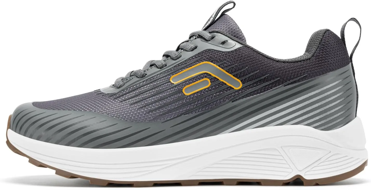 FitVille Extra Wide Walking Shoes for Men Orthopedic Trail Running Shoes Sneakers for Plantar Fasciitis Foot Pain Relief