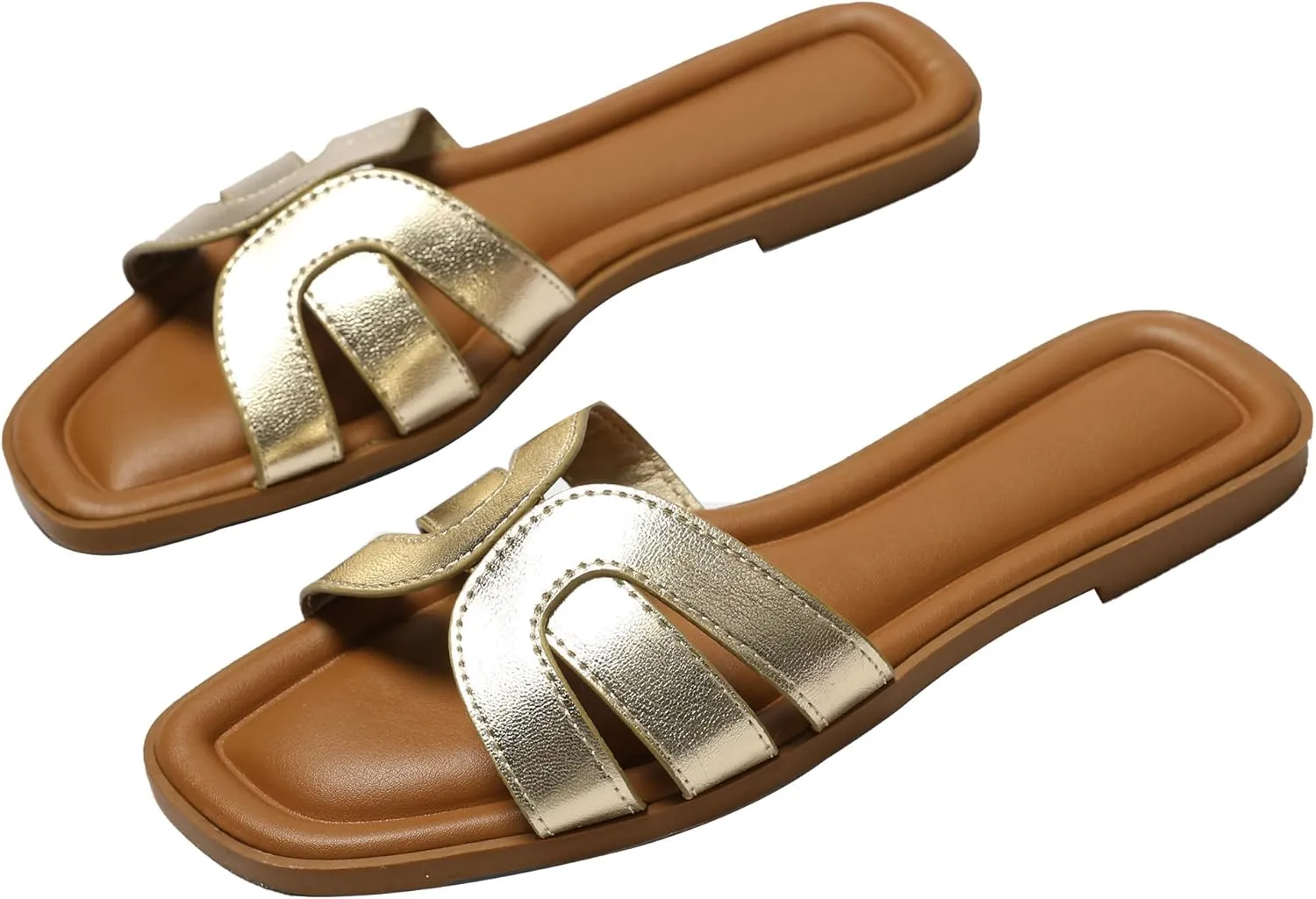 Flat Womens Sandals Flat Slide Sandals Women Black Brown White Sandals Size 6-11