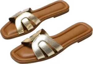 Flat Womens Sandals Flat Slide Sandals Women Black Brown White Sandals Size 6-11