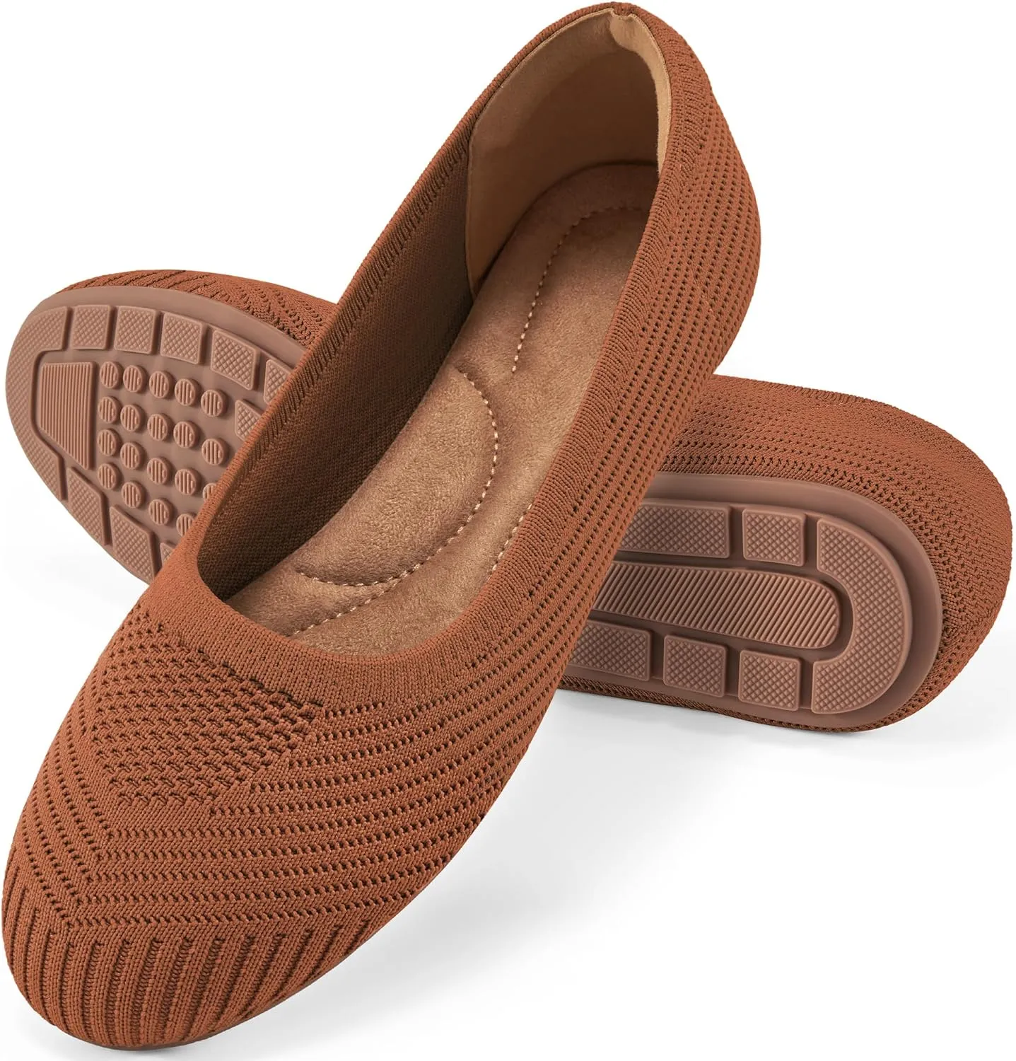 Flats for Women Ballets Shoes: Comfortable Knitted Dressy Work Flats - Ladies Wedding Flat Casual Shoes
