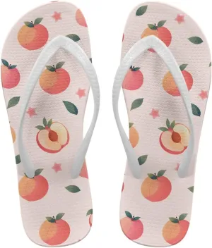 Flip Flops for Women Lightweight Casual Flat Sandals Slip-On Anti-Slip Slippers Soft Cushioning Soles Suitable for Tourist Hotels White Size 5-9