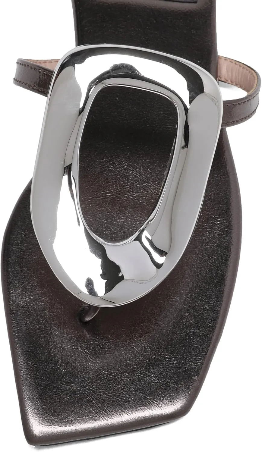 Flip-Flops Sandals for Women Comfortable Open Square Toe Slip on Beach Thong Sandals Casual Fashion Ladies Slipper Dressy Metal Decoration Summer Shoes.