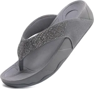 Flip Flops sandals Women Thong Sandals Arch Support Soft Flip Flop Sandal Non-Slip Beach Wedge Sandal