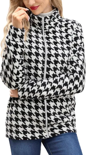 For G and PL Women's Long Sleeve Full Zip Soft Warm Fleece Jacket