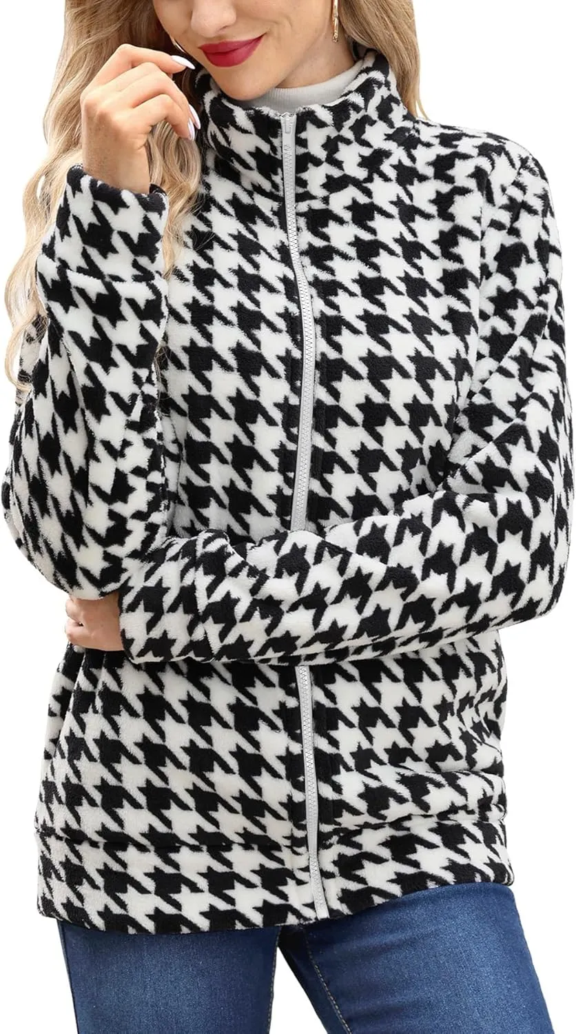 For G and PL Women's Long Sleeve Full Zip Soft Warm Fleece Jacket