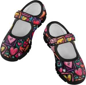 Forchrinse Sunflower Otter Pattern Toddlers Girls Dress Shoes Floral Mary Jane Flats Party School Uniform Shoes Lightweight Flats Sneakers for Kids,Size 11-2.5