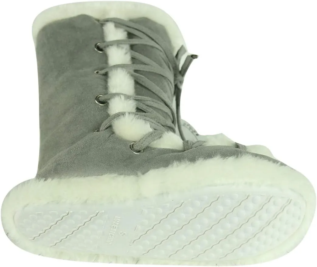 Forfoot Slipper Boots, Cozy Indoor Booties for Women Fluffy Comfortable House Shoes Fuzzy Anti-Slip Boots Winter
