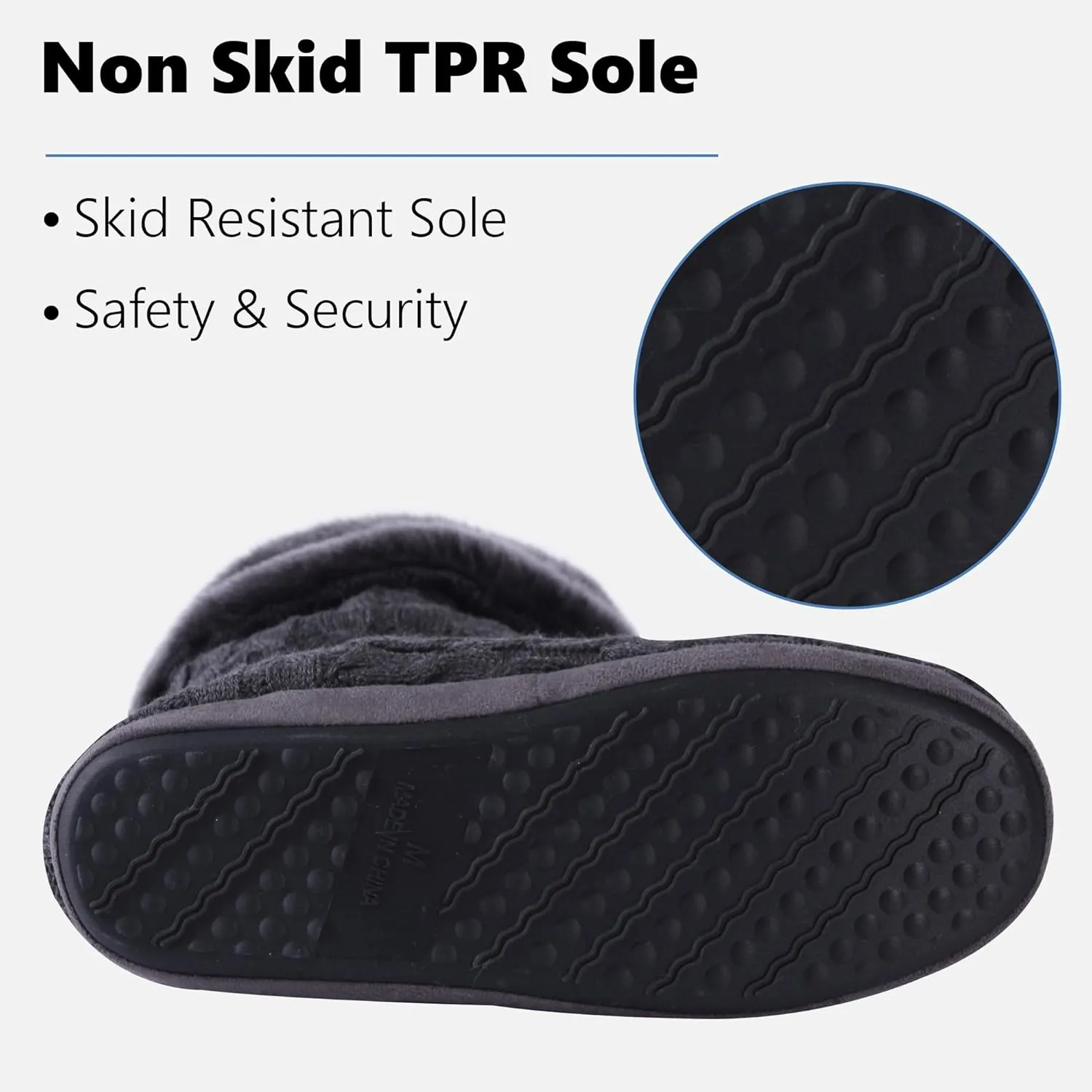 Forfoot Slipper Boots for Women, Cozy Fleece Non Slip Indoor House Shoes