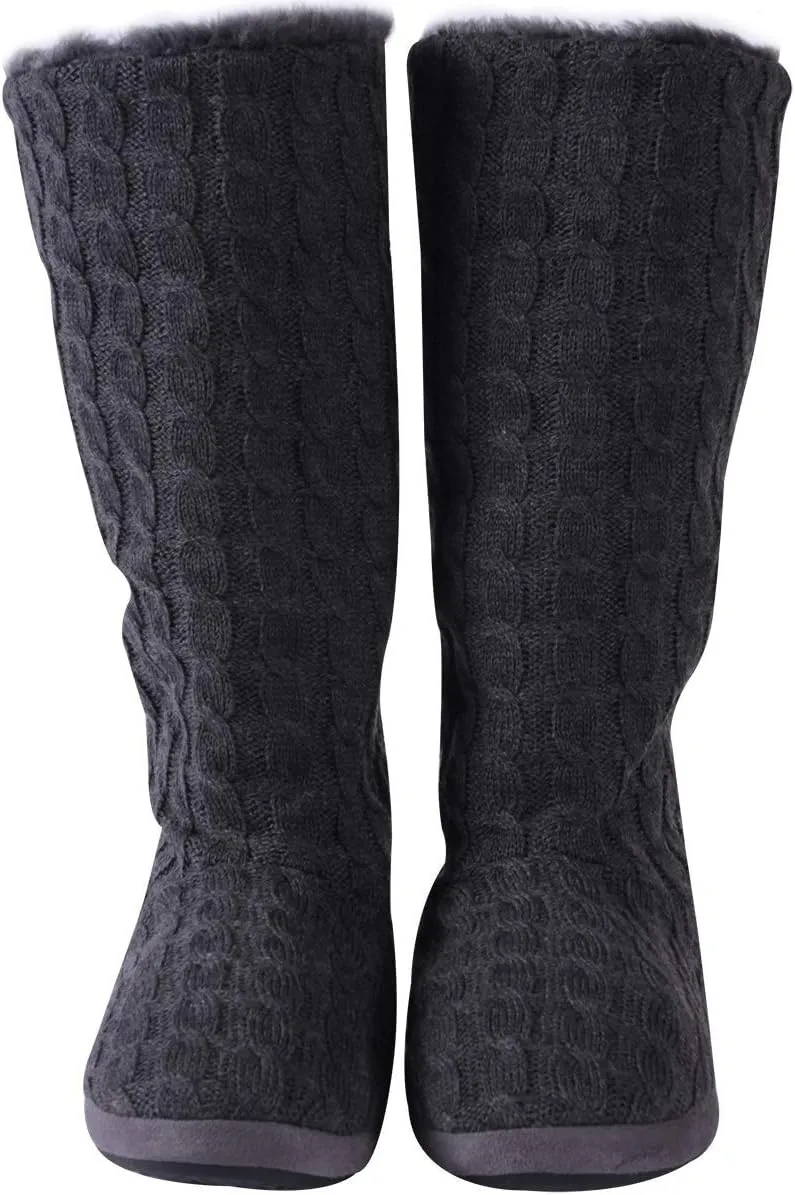 Forfoot Slipper Boots for Women, Cozy Fleece Non Slip Indoor House Shoes