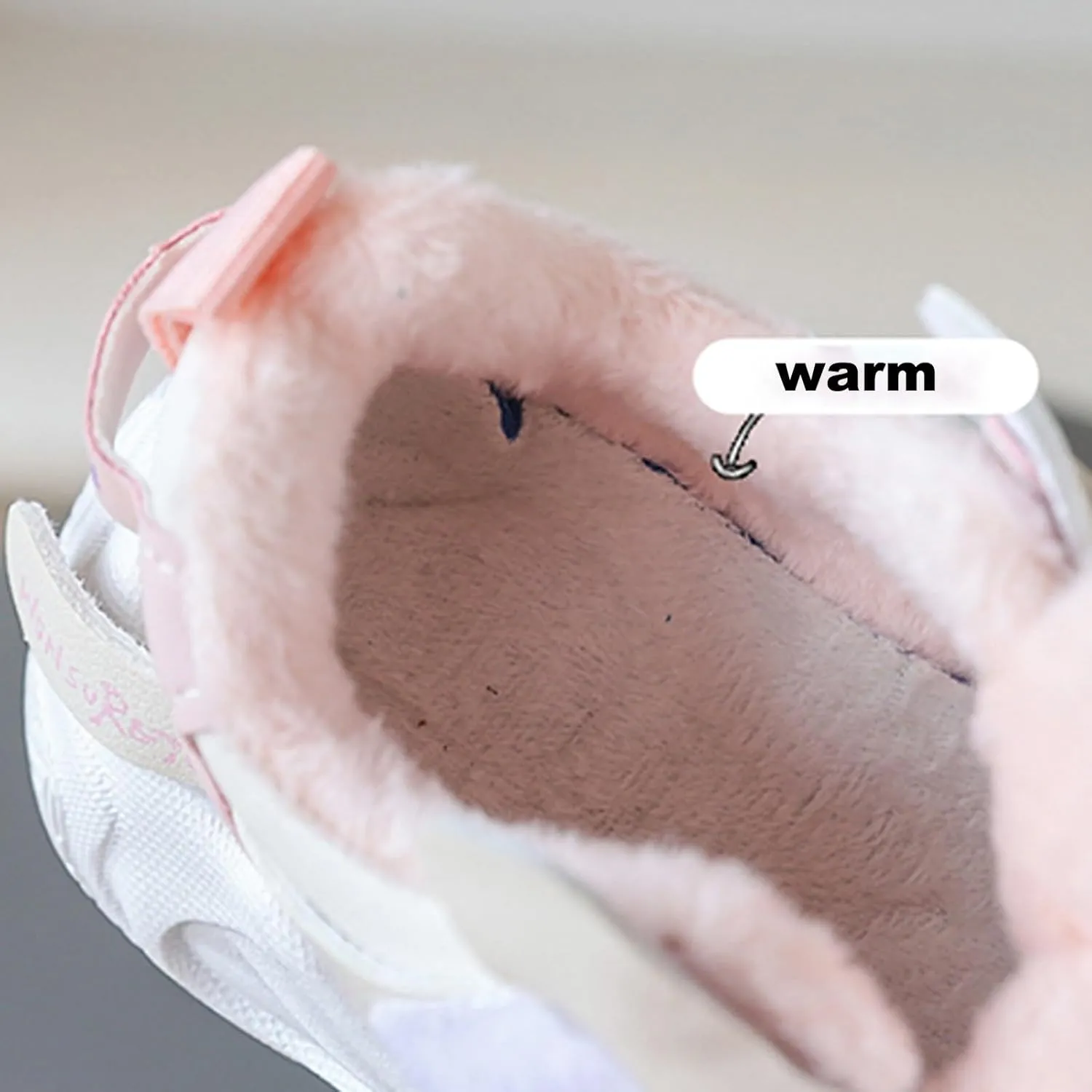 F𝘂r Lined Winter Chunky Sneakers for Girls Kids Fashion Warm Cozy Fleece Lined Comfortable Outdoor Winter Boots