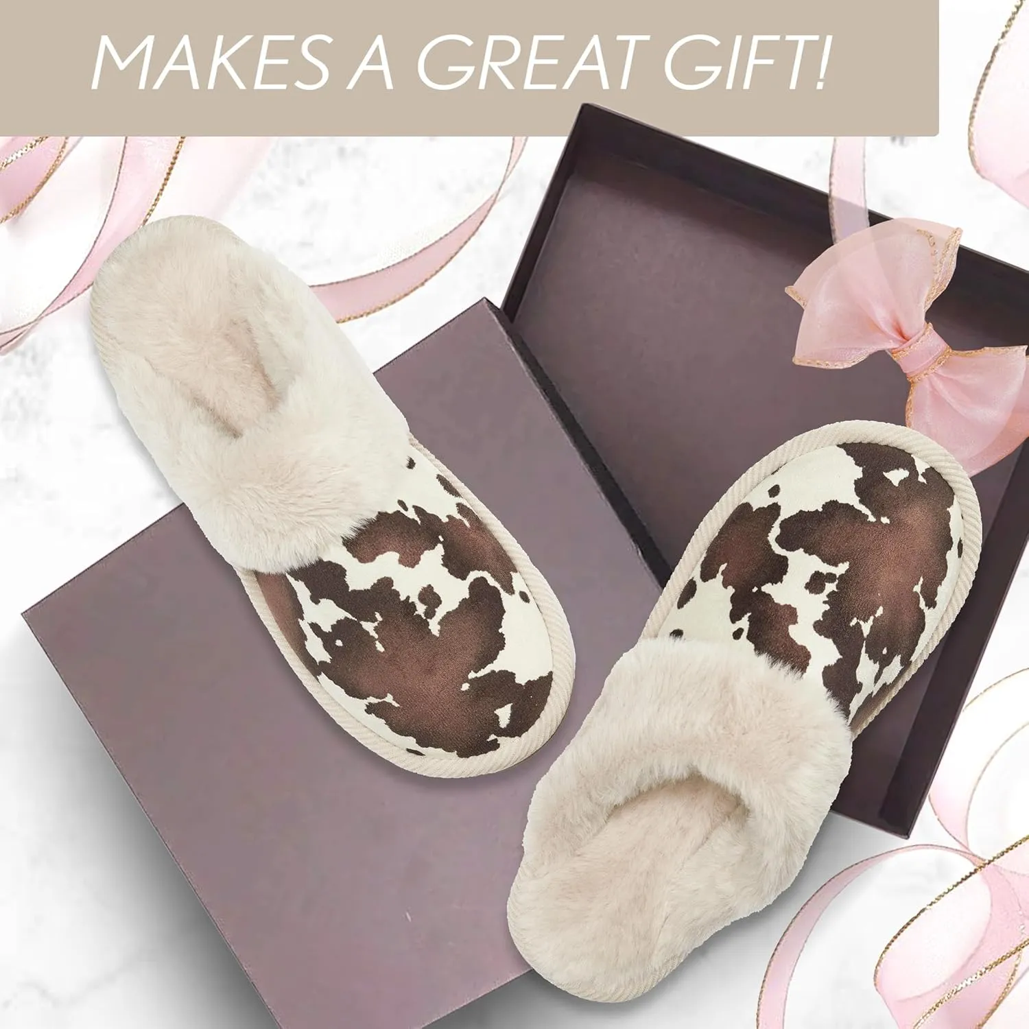 Funky Junque Cozy Plush Women's Memory Foam Slippers - Mother's Day Gift - Indoor/Outdoor Slip-Ons
