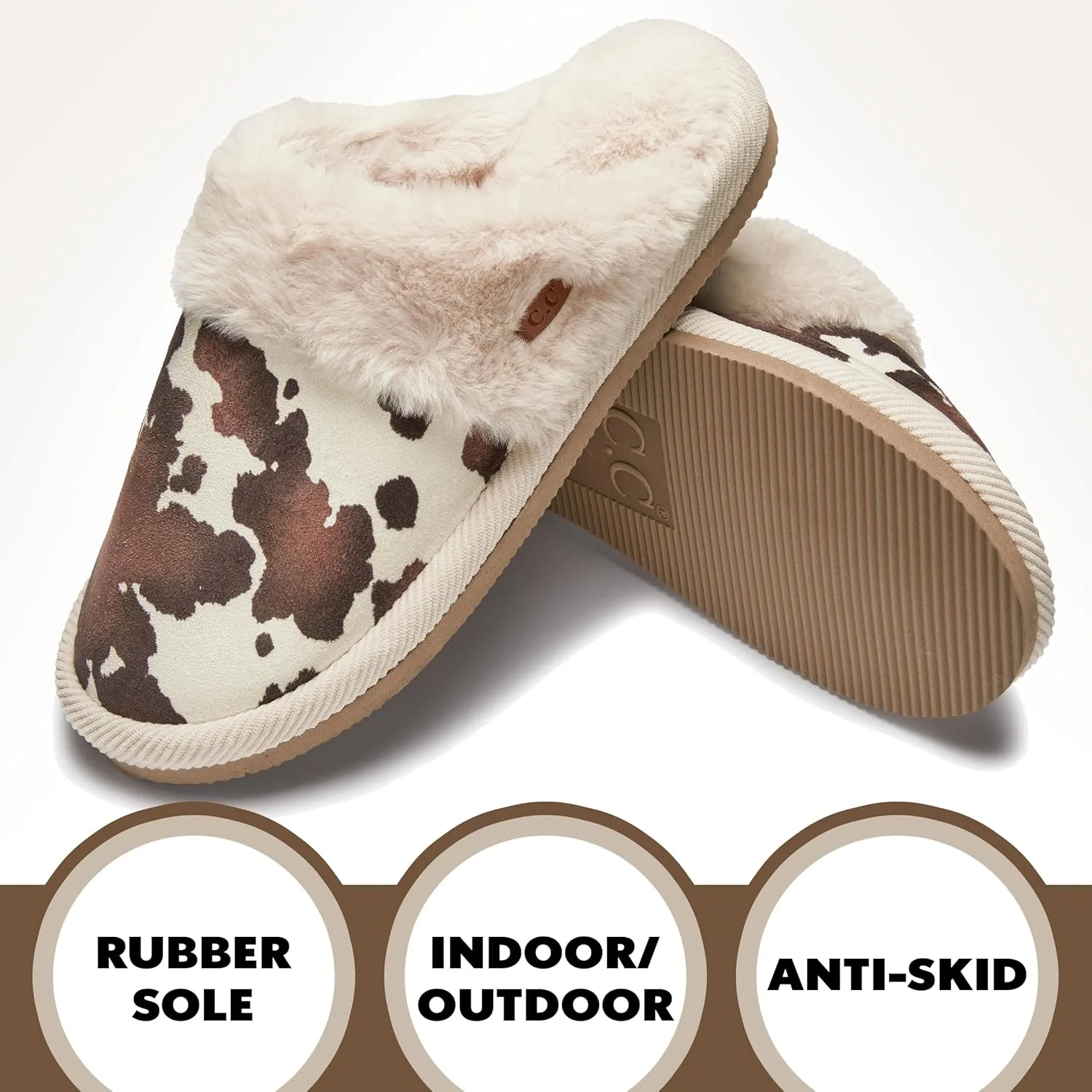 Funky Junque Cozy Plush Women's Memory Foam Slippers - Mother's Day Gift - Indoor/Outdoor Slip-Ons
